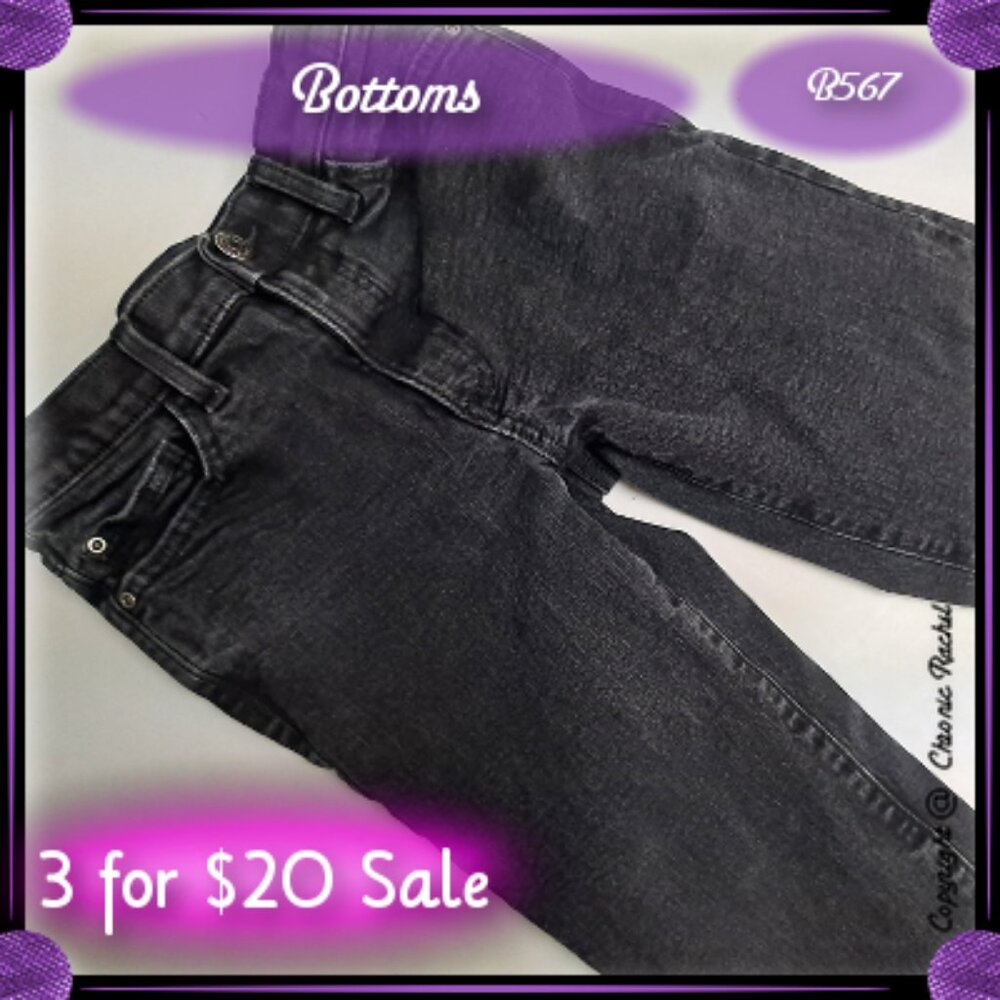 Black Straight Adjustable Waist Flexwear Jeans